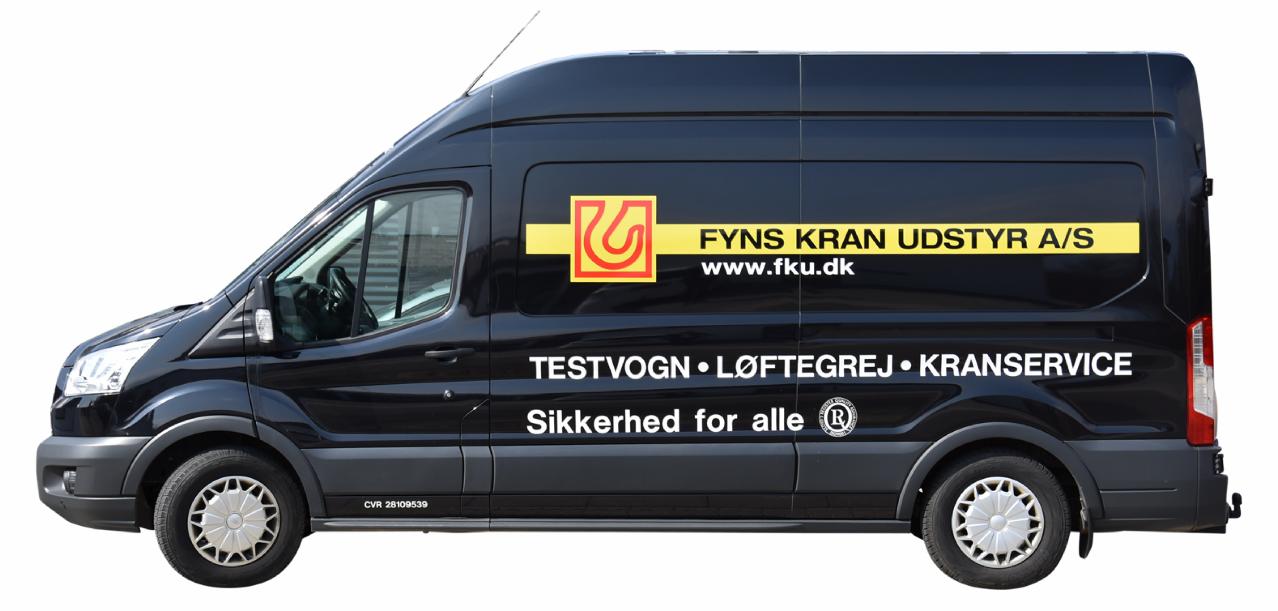 Service van test and service of cranes and lifting equipment Fyns Kran Udstyr 